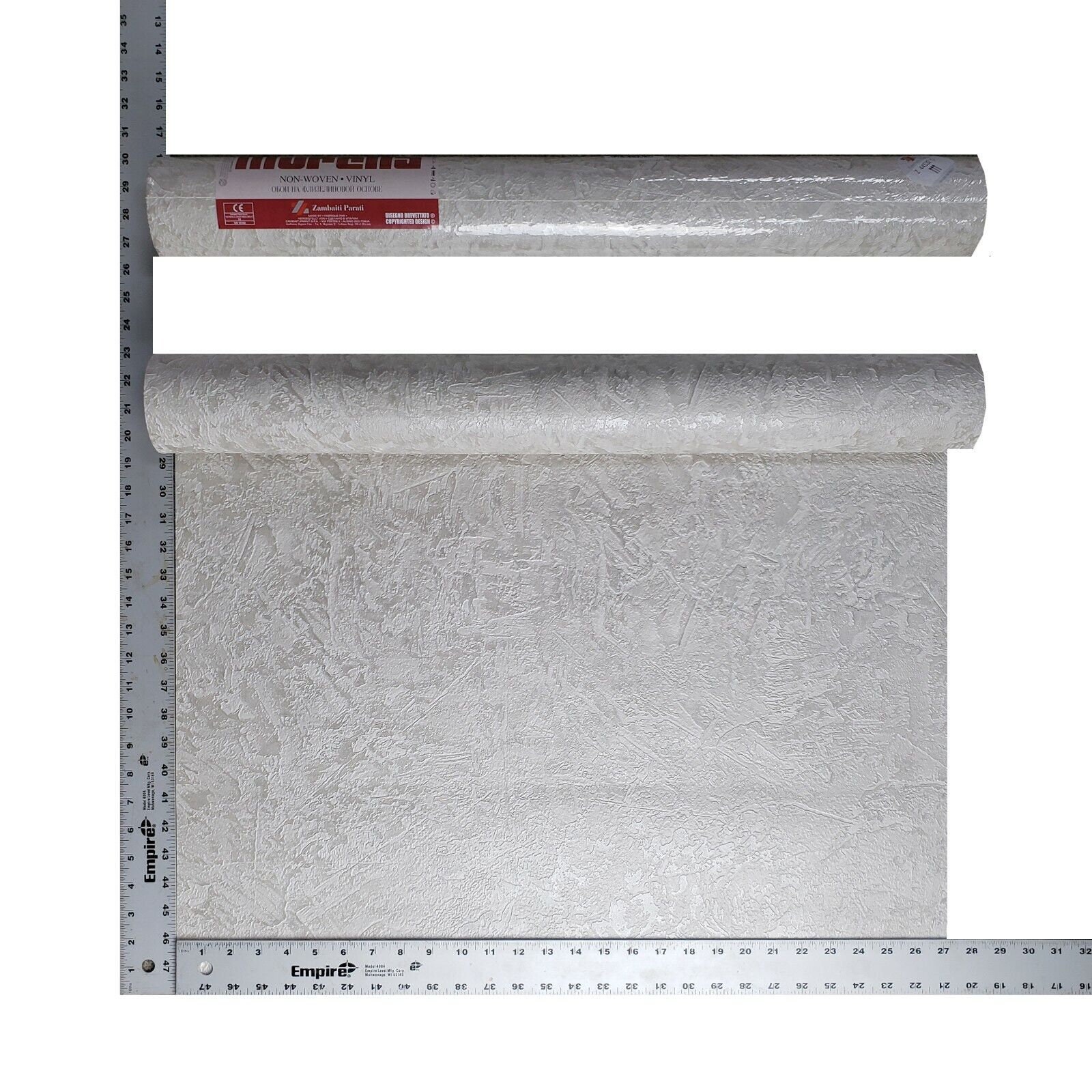 Textured Plain Wallpaper Grayish Cream off White Faux Concrete Plaster ...
