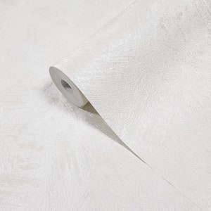 Contemporary Satin Ivory off White Faux Concrete Plaster Textured ...