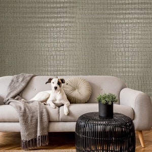 Crocodile faux skin bronze gold metallic alligator leather textured wallpaper 3D