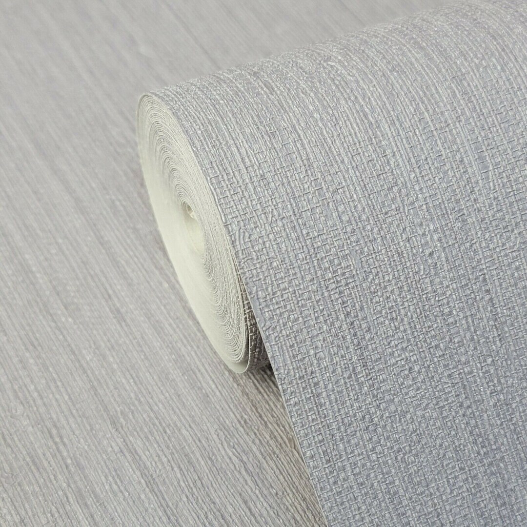 Gray Faux Sisal Grass Grasscloth Vertical Line Texture Modern Textured