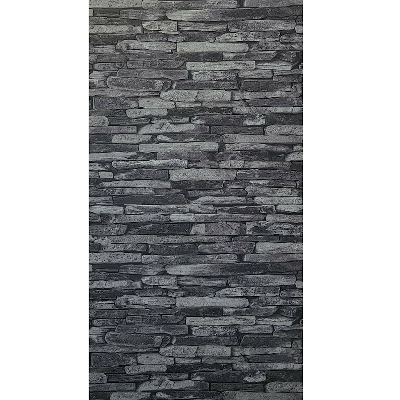Wallpaper Textured Charcoal Gray Black Modern Wallcoverings - Etsy