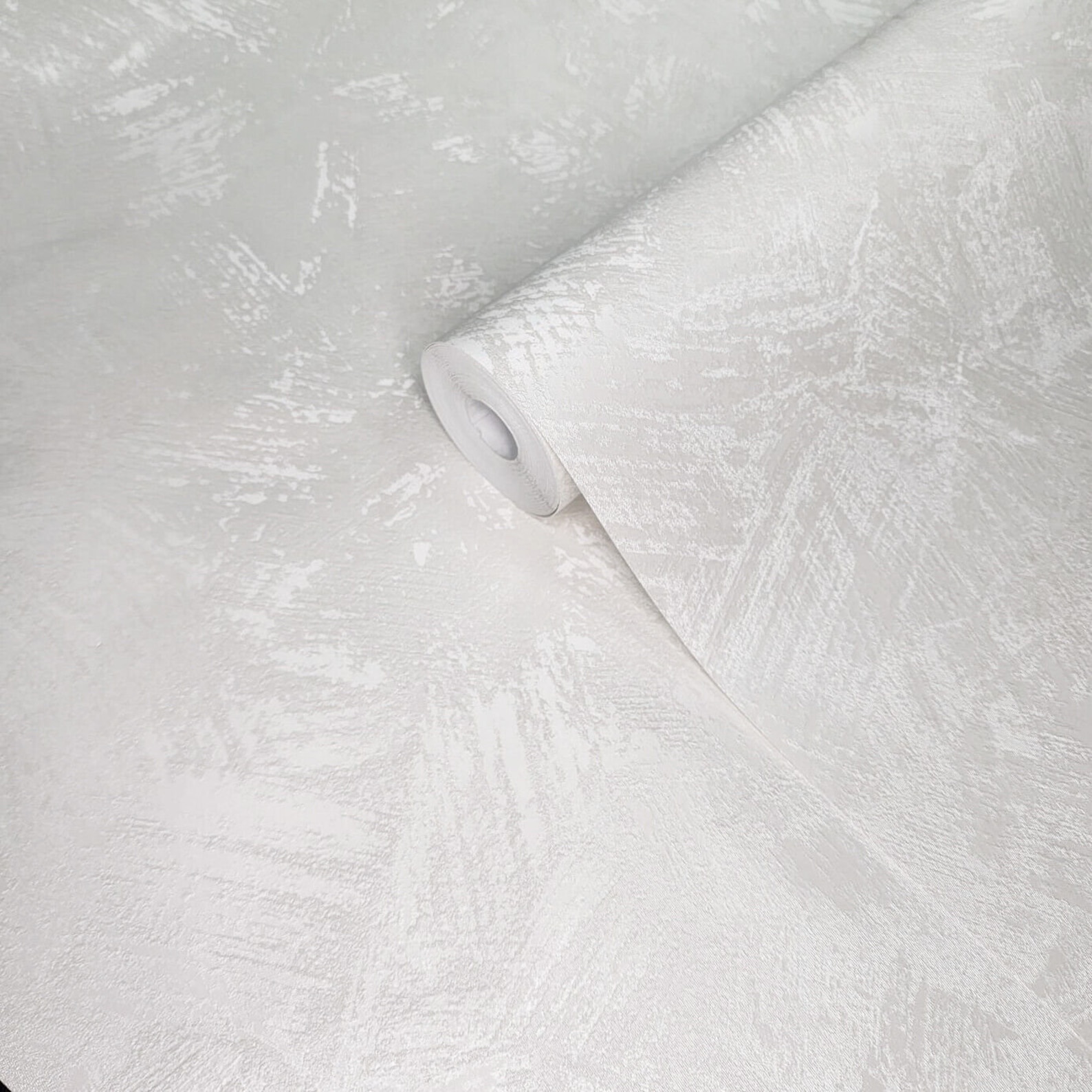 Contemporary Satin Ivory off White Faux Concrete Plaster Textured ...