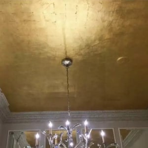 Square tile foil gold metallic Modern Wallpaper contemporary wallcoverings roll image 4