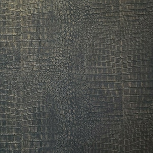 Crocodile Vinyl Black Copper Metallic Textured Wallpaper modern wallcoverings 3D