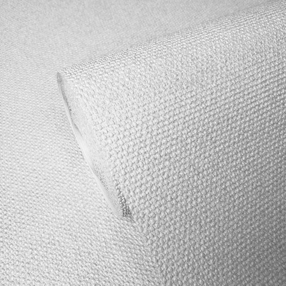 Modern Wallpaper off White Cream Textured Plain Faux Textile Etsy Canada