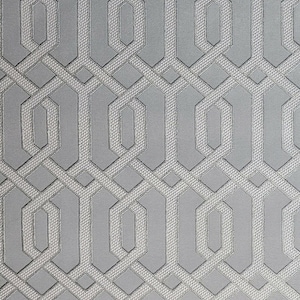 Gray gold metallic geometric faux fabric textured trellis geo lines Wallpaper 3D