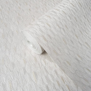 ivory beige cream gold metallic fish scale tile pattern textured Wallpaper rolls