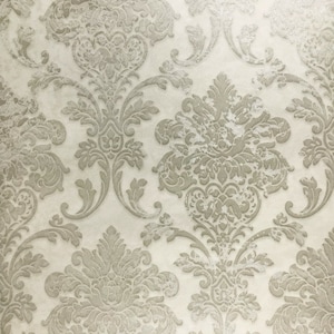 Wallpaper rustic Ivory Beige Metallic Textured Victorian vintage Damask rolls 3D