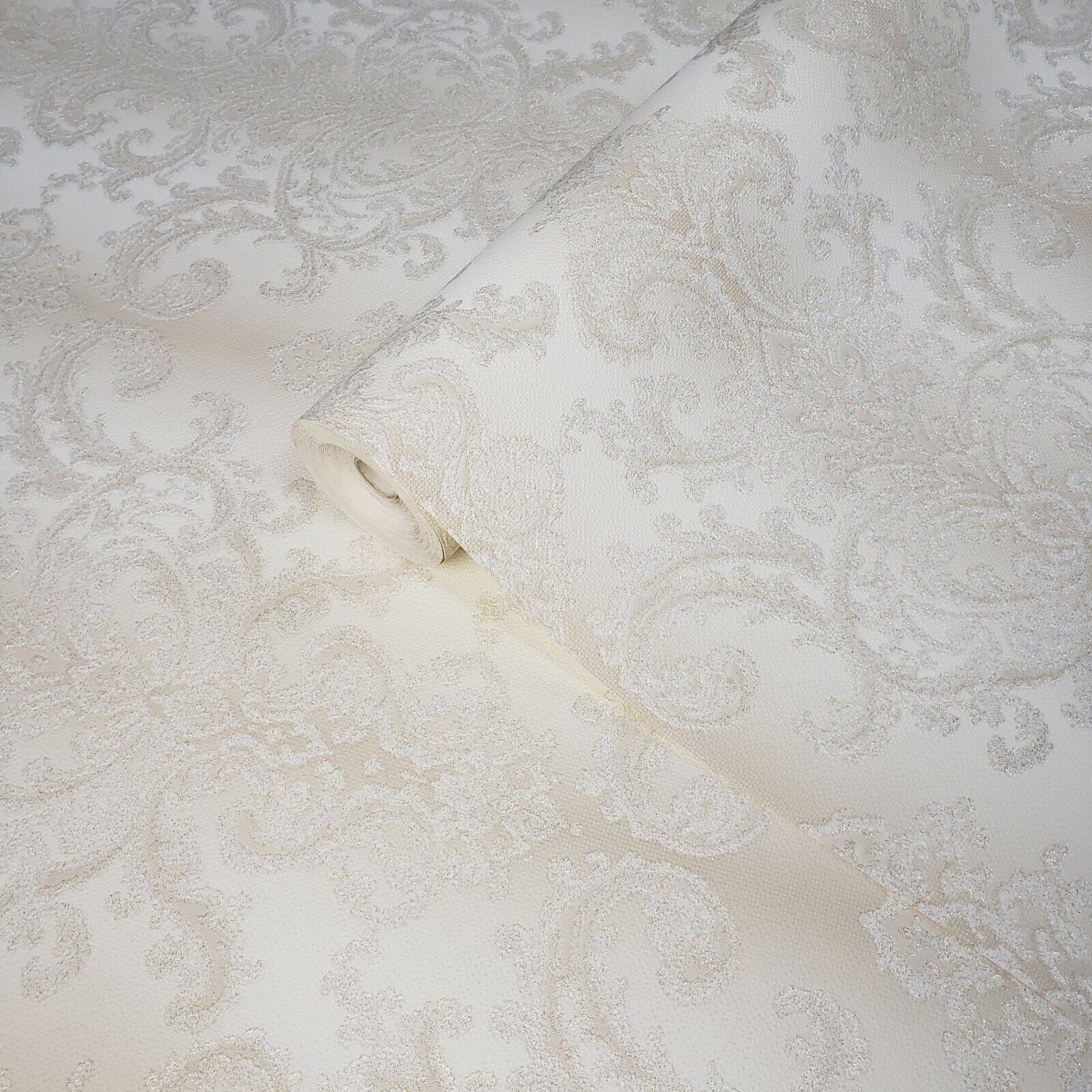 Embossed Wallpaper Ombre off White Ivory Gold Metallic Textured ...