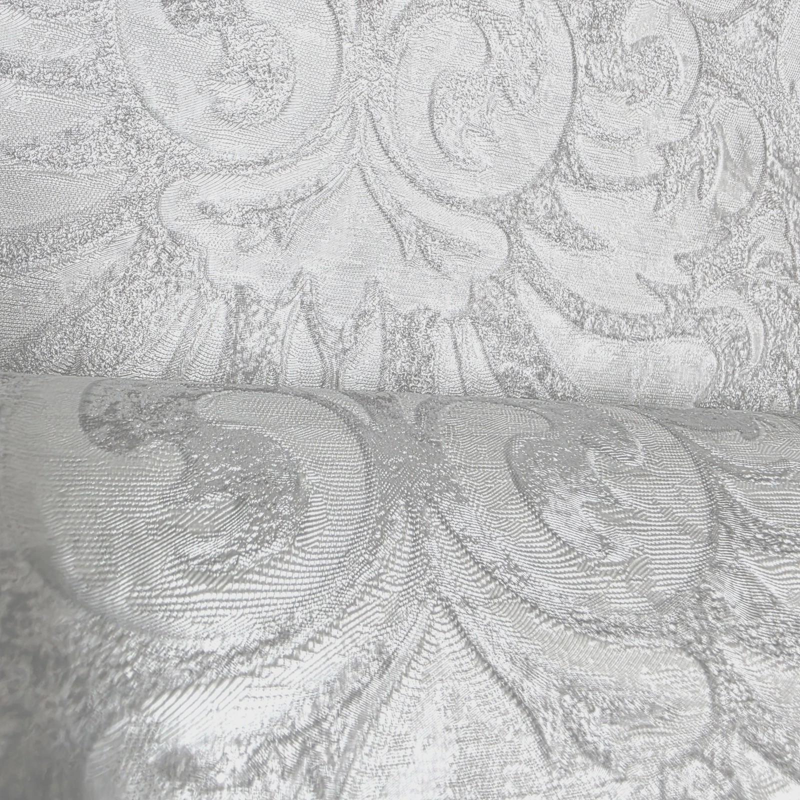 Embossed Grayish off White Cream Plaster Textured Victorian Damask ...