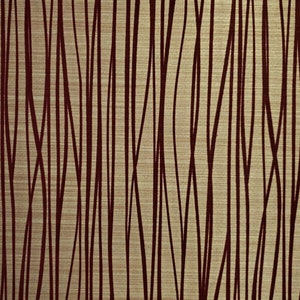 Carta da parati con trama floccata Flock linee di floccaggio metallizzato oro velluto rosso bordeaux immagine 9