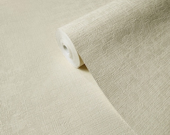 Beige ivory off white cream plain faux sisal grasscloth textured wallpaper rolls