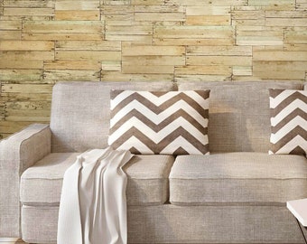 Wallpaper textured brown vintage faux rustic plank barn Distressed wood 3D rolls