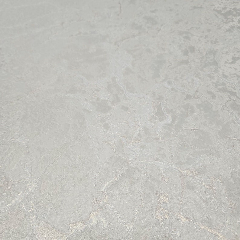 Ivory off White Rose Gold Cracked Faux Concrete Plaster Textured ...
