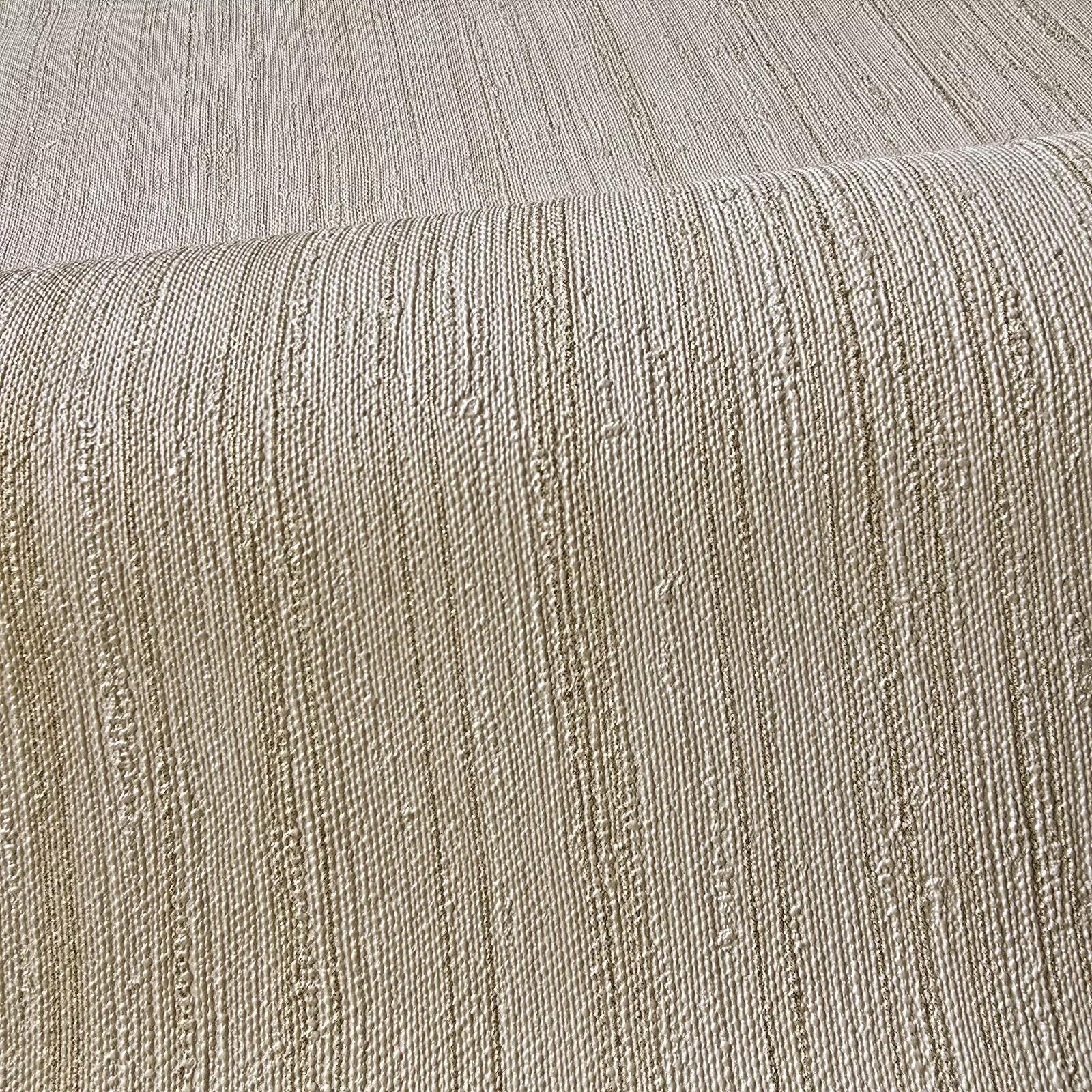 Tan Beige Cream Gold Metallic Faux Thread Stria Lines Fabric Textured ...