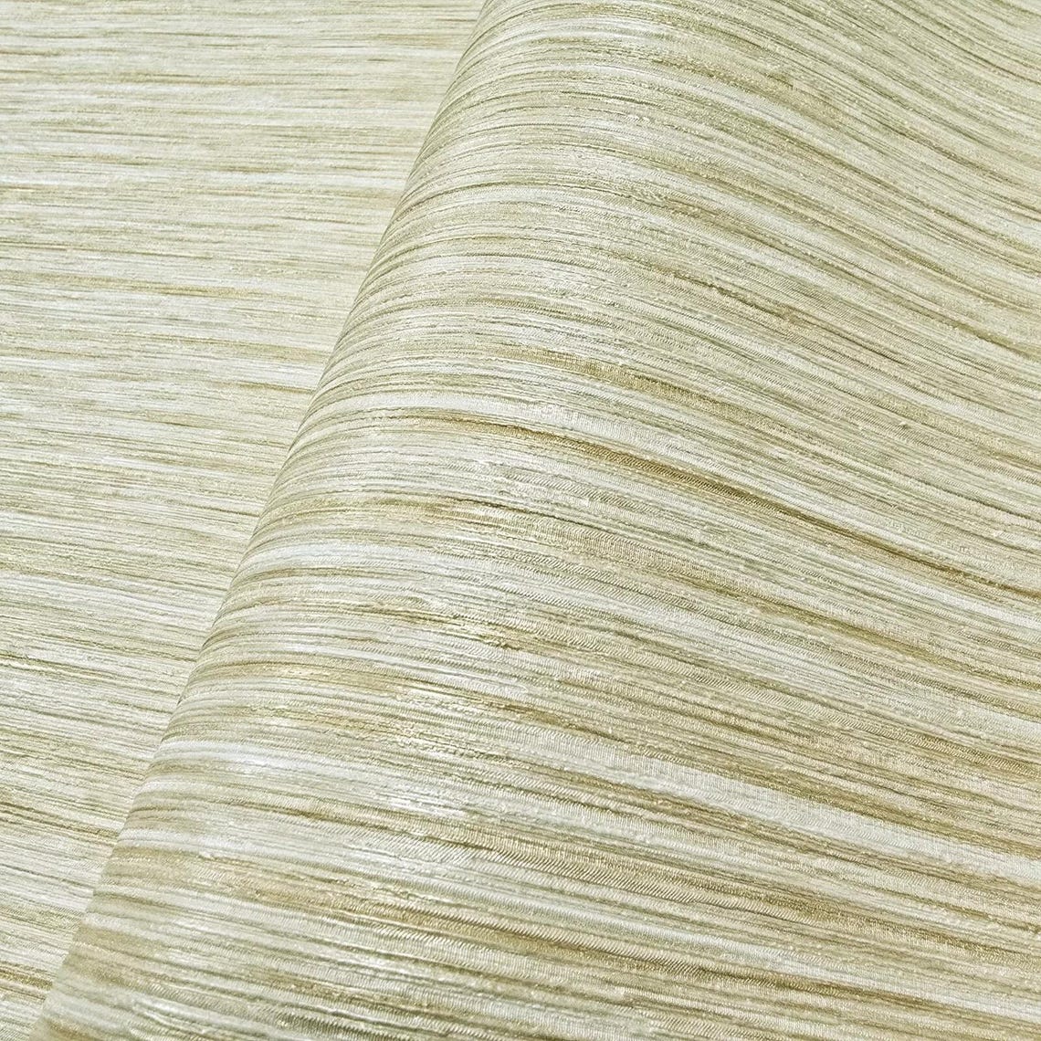 Wheat Golden Tan Beige Cream Stria Lines Faux Fabric Textured Modern ...