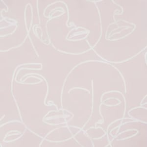 Pink white lines abstract faces wallpaper art decor modern wallcoverings roll 3D