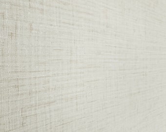 Neutral beige woven faux fabric grass sack cloth textured plain modern wallpaper