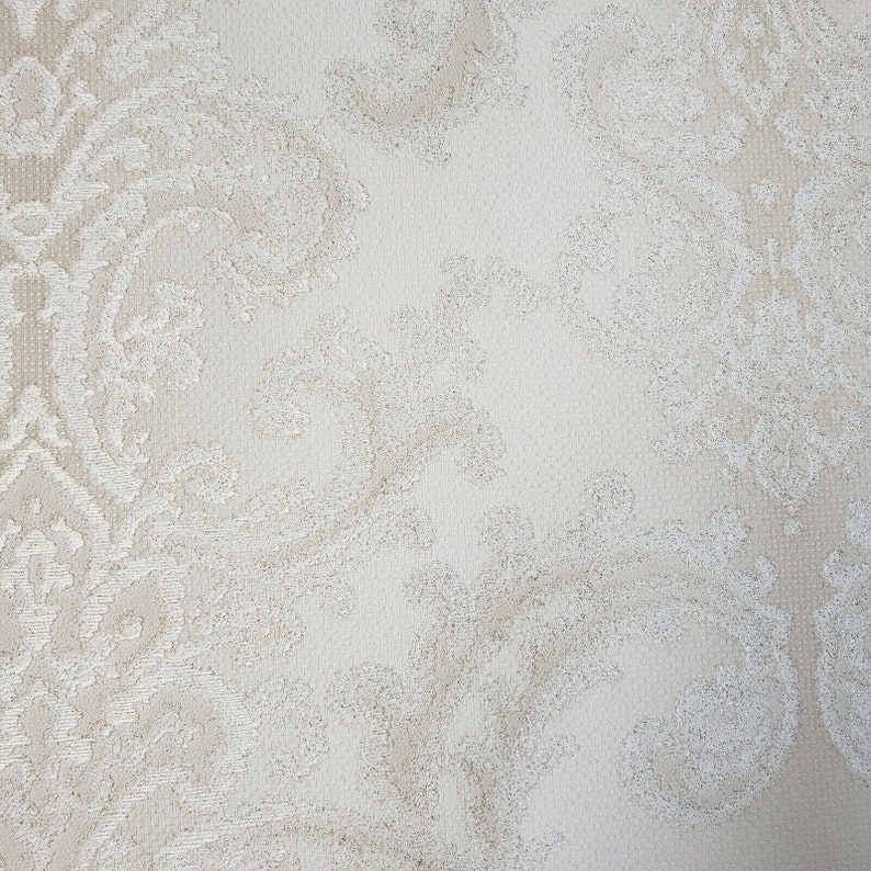 Embossed Wallpaper Ombre off White Ivory Gold Metallic Textured ...