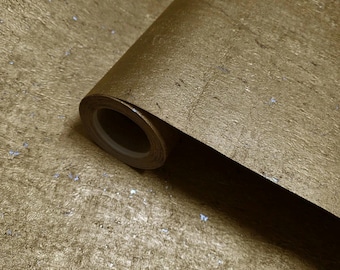 Real Natural cork gold silver metallic foil textured eco Wallpaper