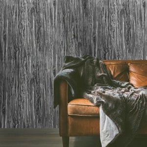 Modern Wallpaper gray black textured industrial rusted faux carbon fiber plaster
