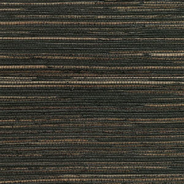 Rolos de papel de parede de sisal natural preto carvão