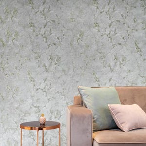 Gray brass metallic pearl shell sparkle marble plaster textured modern Wallpaper
