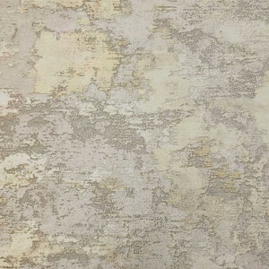 Carta da parati con texture in finto intonaco vintage in finta crema color oro marrone chiaro opaco immagine 9