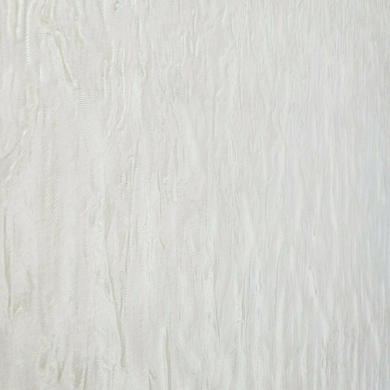 Contemporary Ivory off White Gold Metallic Crashed Faux Silk | Etsy