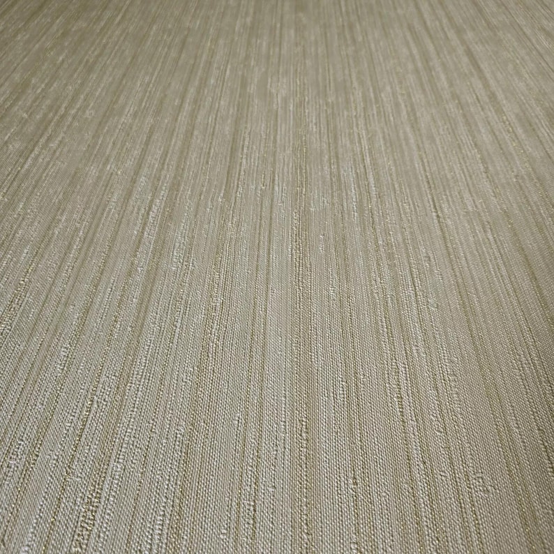 Tan Beige Cream Gold Metallic Faux Thread Stria Lines Fabric Textured ...