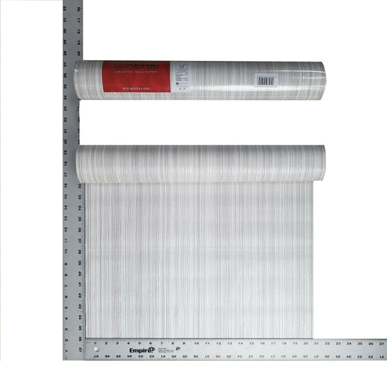 Vinyl Gray off White Silver Metallic Vertical Stria Lines Etsy