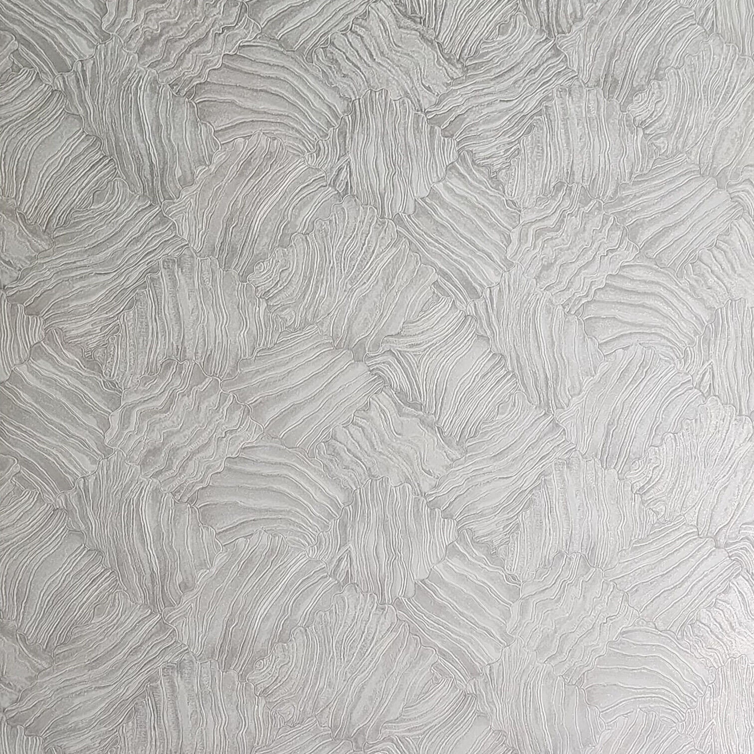 Taupe Tan Cream Gold Metallic Glitter Textured Shell Tile Faux Plaster ...