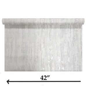 Zambaiti Parati Villa Dorata Metallic Faux Plaster Wallpaper - Gray/Silver/Brass/Gold - Italy