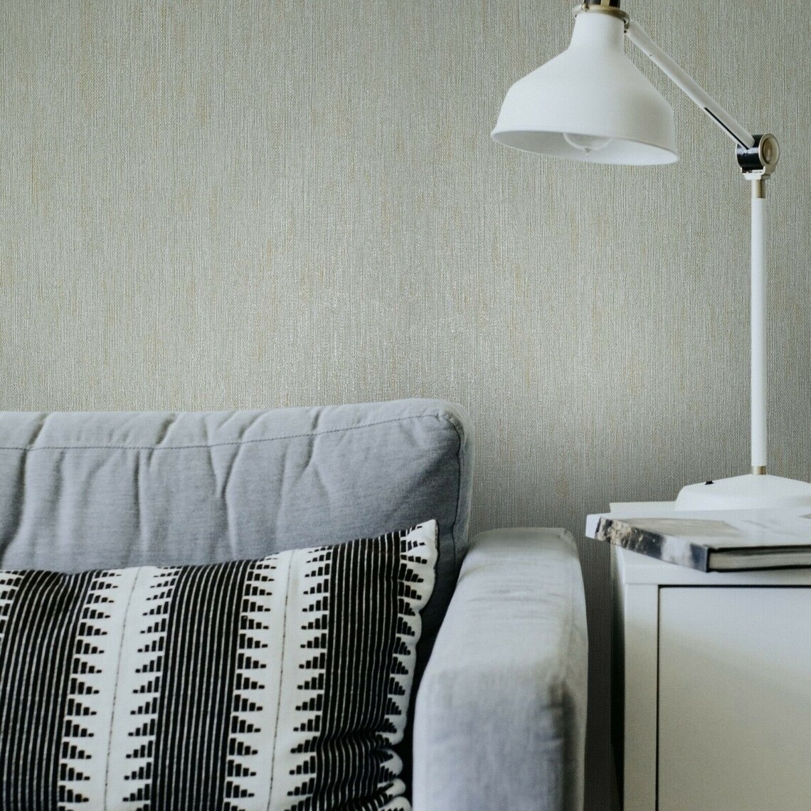 Rustic Olive Beige & Green Faux Grasscloth Textures Wallpaper Etsy