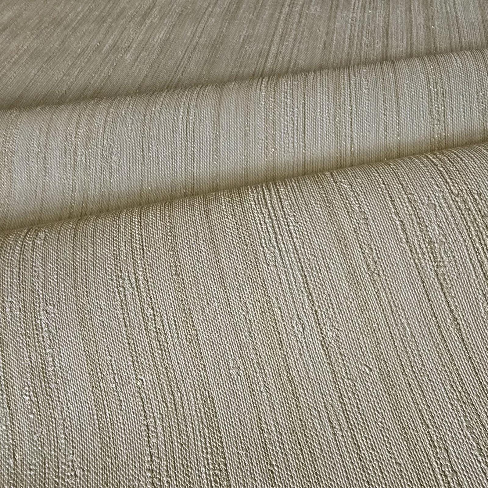 Tan Beige Cream Gold Metallic Faux Thread Stria Lines Fabric Textured ...