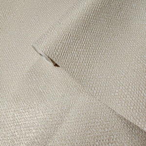 Modern Ivory off White Gold Metallic Faux Woven Fabric Textured ...