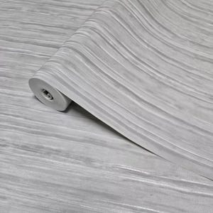 Silver metallic faux fabric textured Wallpaper embossed modern wallcovering roll