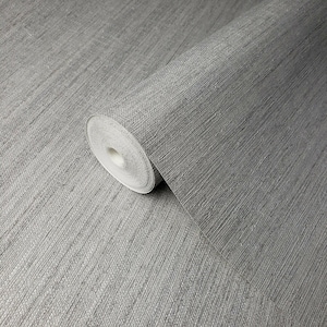 Contemporary Modern Wallpaper Rustic Grey Silver metallic faux sisal grasscloth line textured wallcoverings