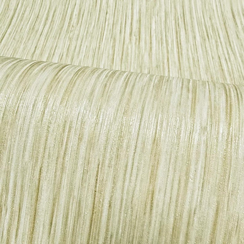 Wheat Golden Tan Beige Cream Stria Lines Faux Fabric Textured Modern ...