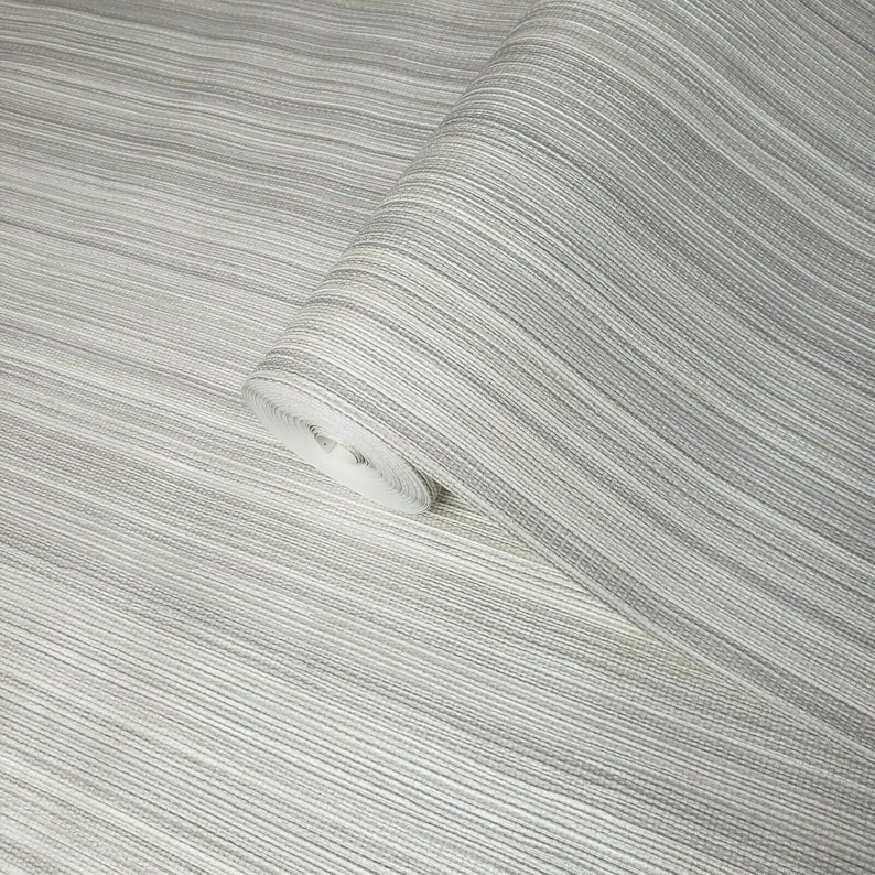 Vinyl Gray off White Silver Metallic Vertical Stria Lines Etsy
