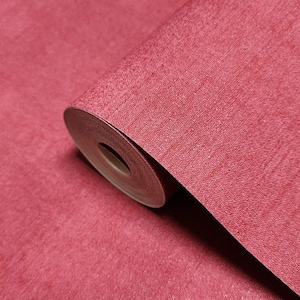 Modern textured Plain burgundy red distressed faux fabric texture wallpaper roll