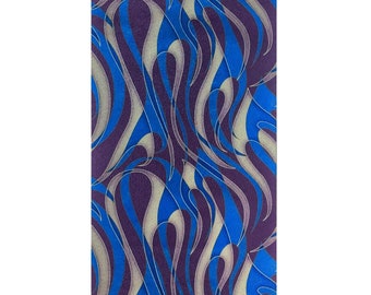 Blaze purple blue silver metallic foil abstract modern art deco wallpaper rolls