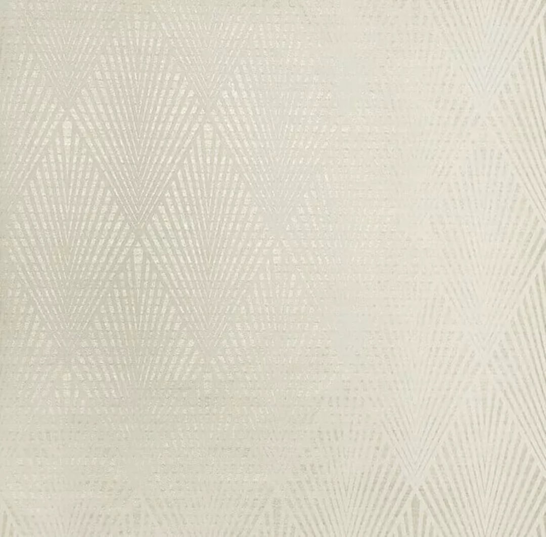 Retro Art Deco Diamond Ivory off White Gold Metallic Textured Wallpaper ...
