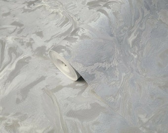 Shimmer gray silver metallic textured plain faux silk fabric modern Wallpaper 3D