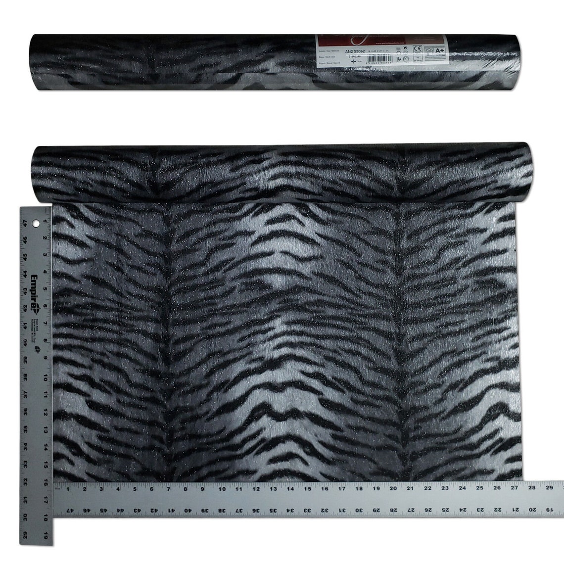 Wallpaper Tiger Line Faux Animal Fur Textured Modern Wall | Etsy