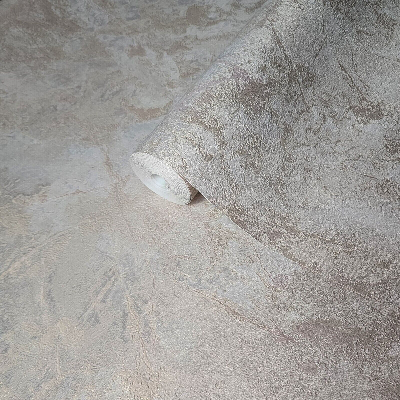 Embossed pearl ivory cream gold metallic faux plaster textured modern Wallpaper