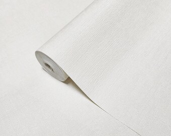 Vinyl Modern white plain faux sisal grasscloth textured contemporary wallpaper