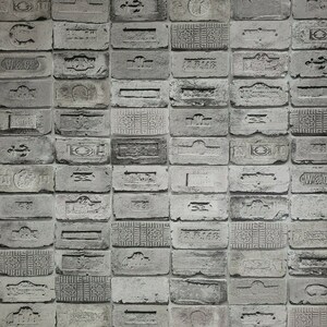 Vinyl gray Wallpaper textured wallcoverings faux vintage concrete stone brick 3D