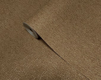 Brown faux fabric textured modern wallpaper roll contemporary wallcovering