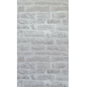 Papier peint texturé gris mat moderne faux béton brique brique revêtements muraux rouleau image 3